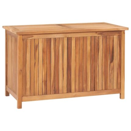 Lada depozitare de gradina cu spalier, vidaXL, Lemn masiv de tec, 90 x 50 x 58 cm, Maro miere