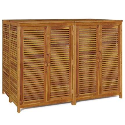 Lada depozitare de gradina vidaXL, 140x87x104 cm, lemn masiv acacia, 47 Kg