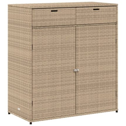 Dulap de gradina, Zakito Europe, Ratan sintetic, 105x55x113 cm, bej