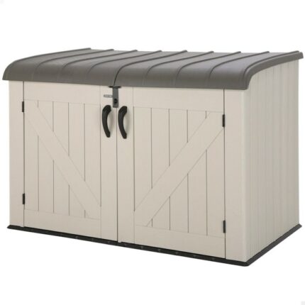 Dulap pentru gradina, Lifetime, Otel/Plastic, 190 x 131 x 106 cm, Crem