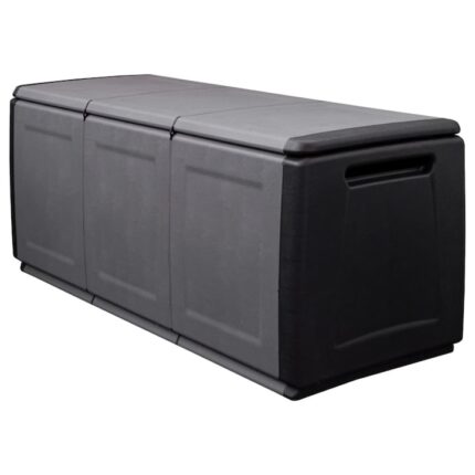 Lada de depozitare pentru gradina Zakito Europe, 330L, polipropilena, gri, 138x53x57 cm