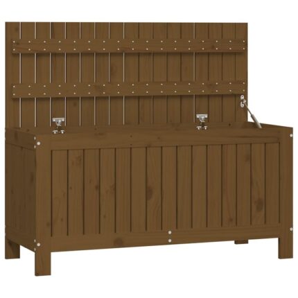 Cutie depozitare gradina vidaXL, maro miere, 108x42,5x54 cm, lemn pin, 16.35 kg