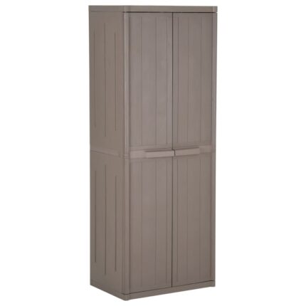 Dulap depozitare vidaXL, Maro, PP ratan, 65 x 45 x 172 cm