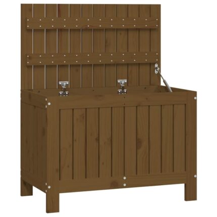 Cutie depozitare gradina vidaXL, maro miere, 76x42,5x54 cm, lemn pin, 12.54 kg