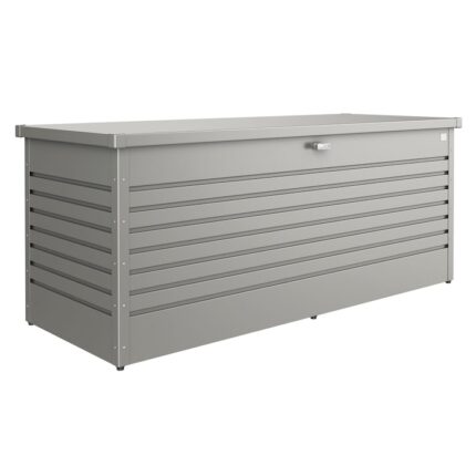 Cutie depozitare, gradina/terasa, Maison Mex LEISURE, L.181 l.79 H.71 cm, gri metalizat