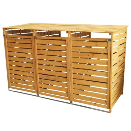 Dulap de gradina, Lemn, 3x240 L, 120x198x81 cm, Maro