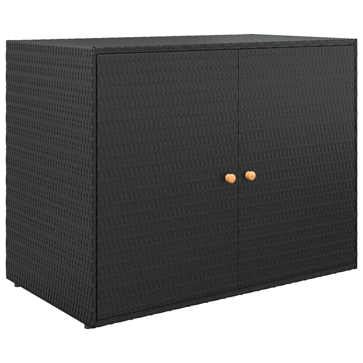 Dulap de gradina Zakito Europe, poliratan, negru, 100x55.5x80cm