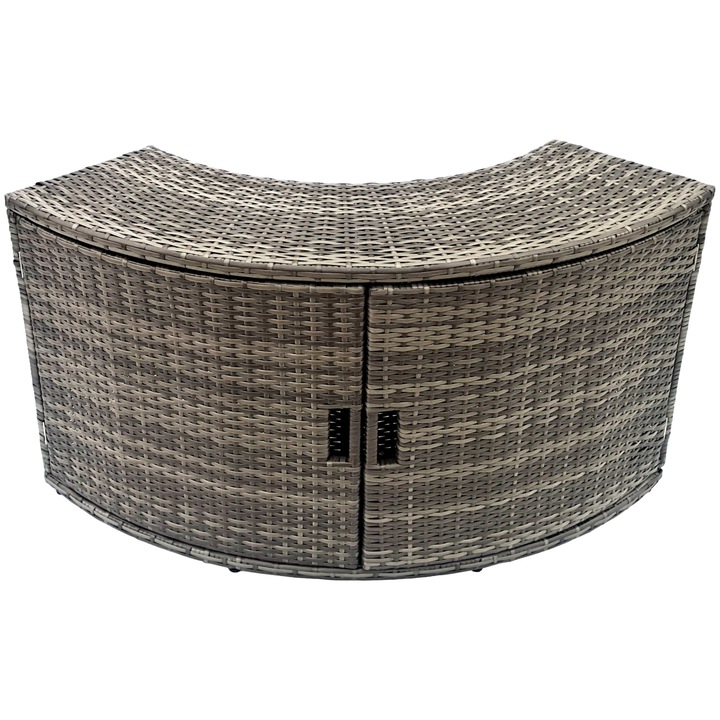 Dulap cu usi pentru jacuzzi rotund, THUNDER, 112 x 30 x 58, 5 cm, Gri