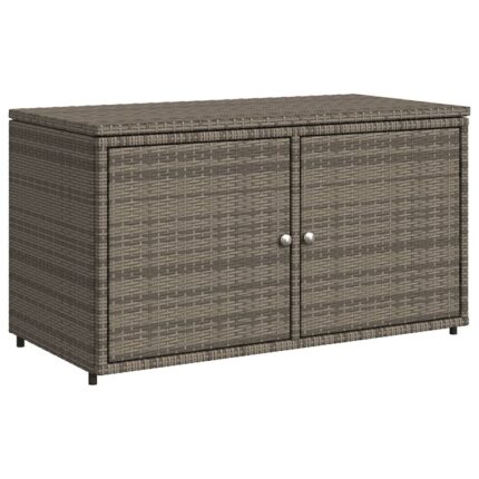 Dulap depozitare de gradina vidaXL, gri, 110x55x60, 5 cm, poliratan, 12.26 Kg