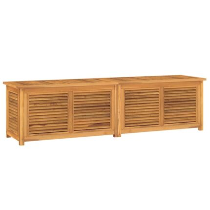 Lada depozitare gradina cu geanta, 200x50x53 cm, lemn masiv tec 363274