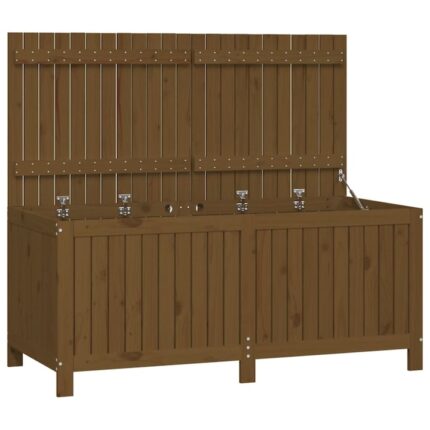Cutie depozitare gradina vidaXL, maro miere, 147x68x64 cm, lemn pin, 30.45 kg