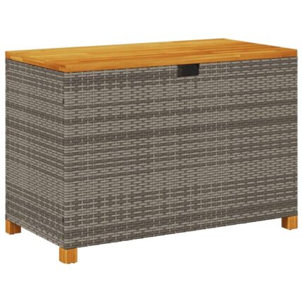 Cutie depozitare gradina vidaXL, gri, 110x55x63 cm, lemn acacia poliratan, 14.8 Kg