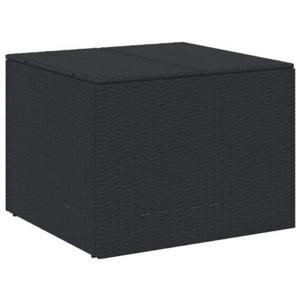 Lada de depozitare pentru gradina vidaXL, negru, 291 L, poliratan, 8.8 Kg