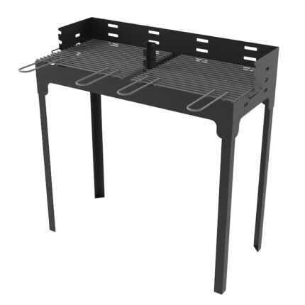 Gratar de gradina dublu, carbune 80x35x82cm