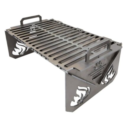 Gratar pe carbuni portabil, taiat in laser Metal Needs®, 50 x 30 cm