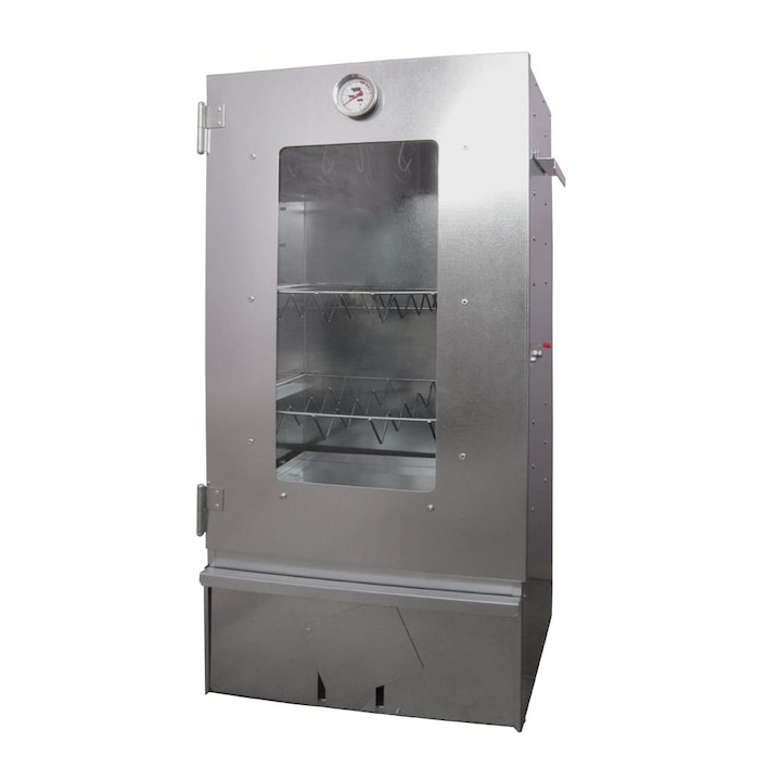 Afumatoare ITA H&G, 80x40x30cm, Pentru carne, peste si branzeturi, Cu geam, Tabla zincata