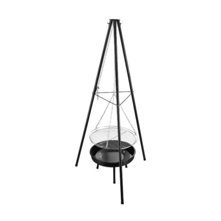 Gratar Suspendat cu Vatra pentru Foc si Suport Trepied 2 in 1, Mark Adler Roast 3.0, otel, acoperire rezistenta la caldura, 165 cm x 51 cm