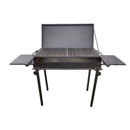 Gratar gradina Delight, 90x40 cm, 2 nivele ardere, grosime 3mm, realizat manual, negru