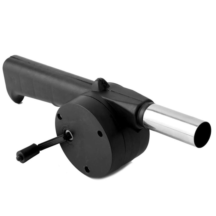 Suflanta pentru gratar, in aer liber, camping, gatit, gratare cu carbune, accesorii pentru aragaz (A), Metal si plastic, JENUOS®, Negru