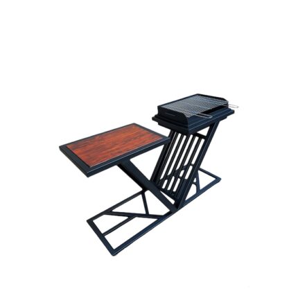 Gratar de gradina, model V, 1620x500x870 mm, otel, vopsire electrostatica, lemn