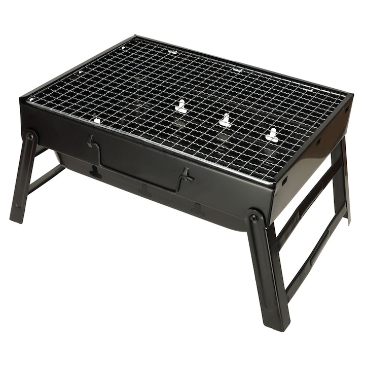 Gratar gradina Luka TravelBBQ GM11000, portabil, pliabil, negru, 42x20x24cm