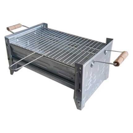 Gratar de picnic portabil Mr. Selo®, Pliabil, pentru camping si pescuit, Dimensiuni 40x25 cm, Geanta Inclusa