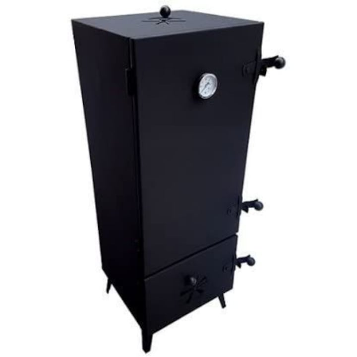 Afumatoare mobila, din otel, 112 x 45 x 43 cm, neagra