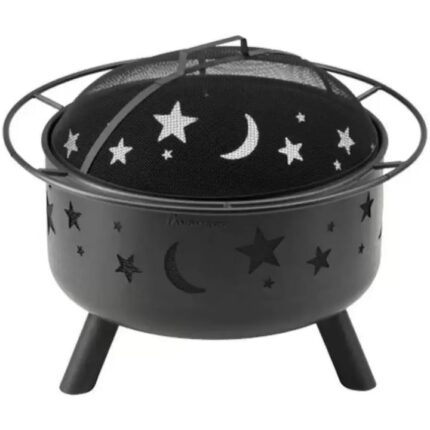 Semineu terasa stars and moon Grillchef, negru