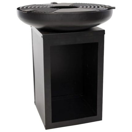 Gratar de exterior tip plancha Matanzas RedFire, negru mat, otel, 38 x 38 cm