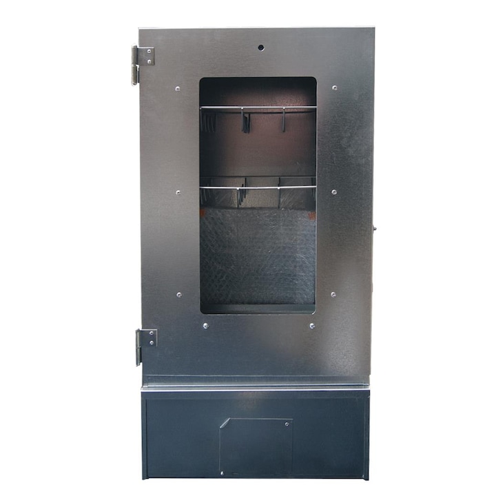 Afumator carne, ITA H&G, 80x40x30cm, Sticla/Inox, Argintiu