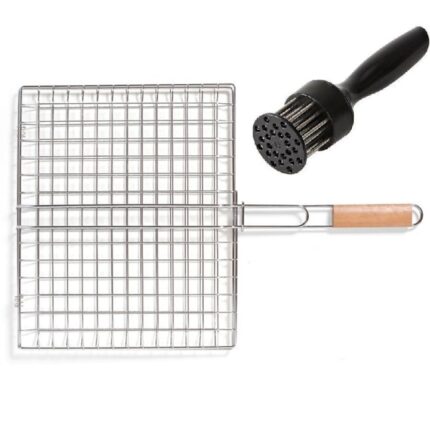Set Gratar Grill Inox Eba ®, dimeniune 40x33 cm si Aparat pentru fragezit carnea