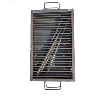 Gratar metalic pentru gradina cu carbune, 60x40x100 cm