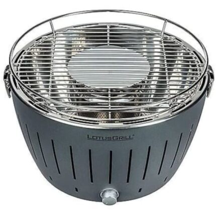 Gratar Lotus Grill, 32 cm, Electric, Baterii, Cablu alimentare USB, Negru