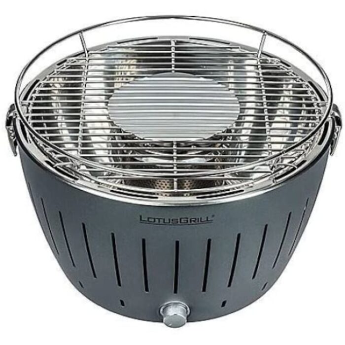 Gratar Lotus Grill, 32 cm, Electric, Baterii, Cablu alimentare USB, Negru