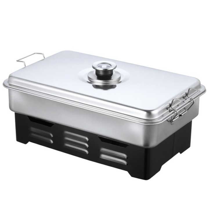 Afumatoare portabila cu termometru Kinghoff, material inox