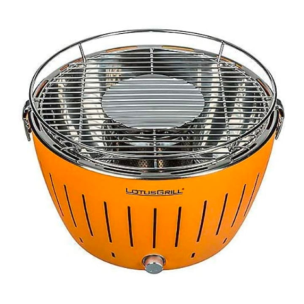 Gratar Lotus Grill, 32 cm, Electric, Baterii, Cablu alimentare USB, Portocaliu