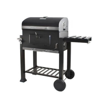 Gratar carbune BBQ Grill cu capac, Kaminer, 2 rafturi, termometru, suflanta, roti deplasare