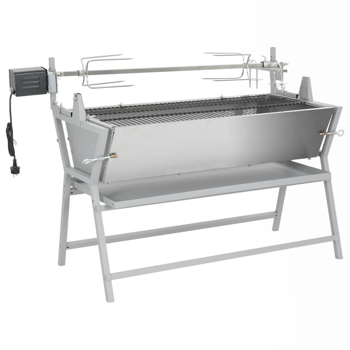 Gratar vidaXL, 132 x 55 x 98 cm, Otel inoxidabil