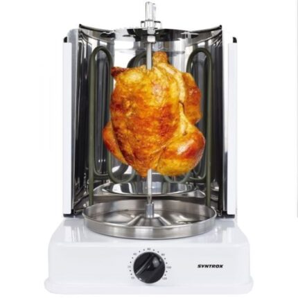 Gratar Doner, Syntrox, Otel inoxidabil, Alb/Argintiu