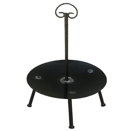 Gratar disc 51 cm din otel, din taler de tractor, picioare detasabile, grosime 3,5 mm