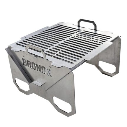Gratar pe carbune pliabil 400/380mm din tabla decapata de 3mm