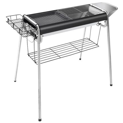 Gratar de gradina pe lemne, din inox
