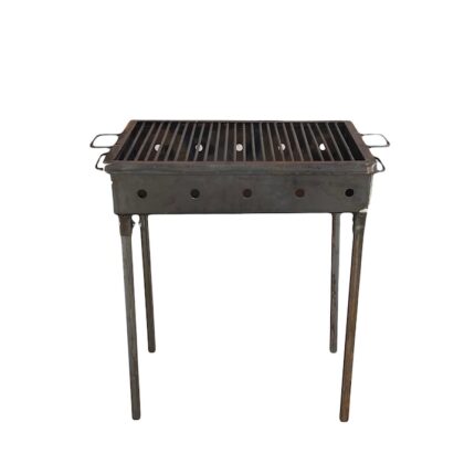 Gratar metalic pe Carbuni cu picioare detasabile 62x42 cm