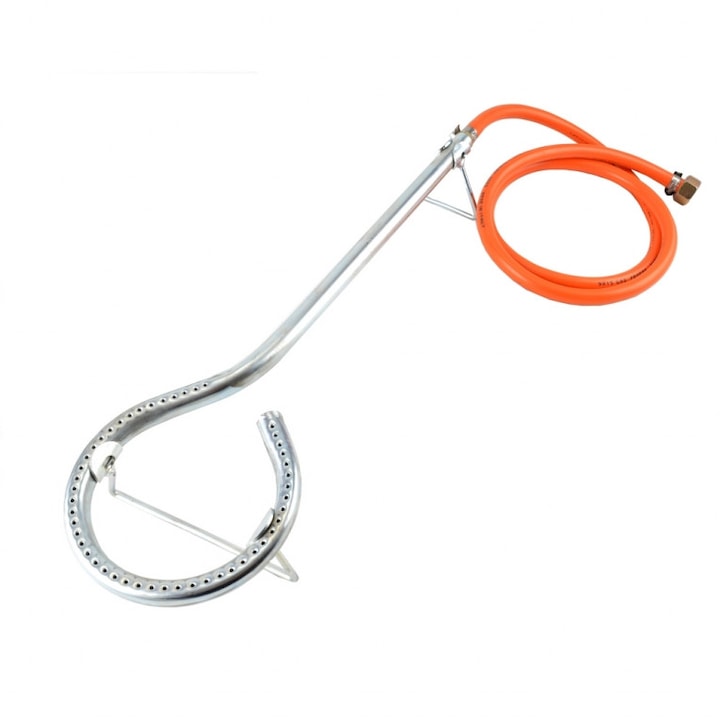 Pirostrie pe gaz, Perfect Home, 16 cm, 2.2 kW, Furtun 145 cm, Portabil, Fier zincat/Fonta