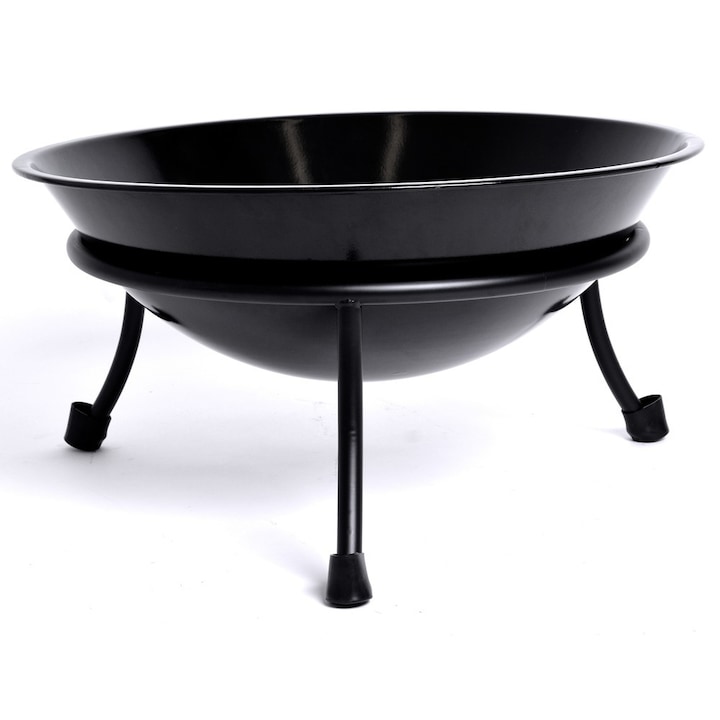 Vatra foc Etna, Rojaplast, Email, 65 x 65 x 25 cm, Negru