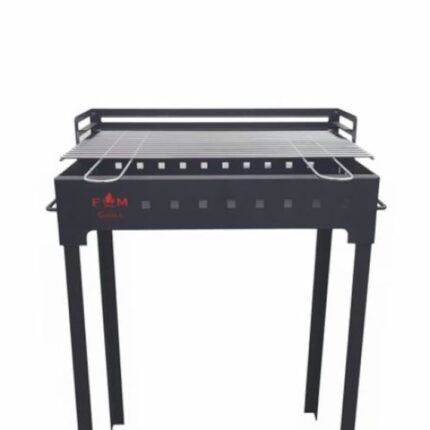 Gratar Portabil lemn-carbune din otel, FM Grill Economic, 67x40 cm