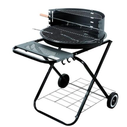 Gratar de gradina, cu carbune, pliabil cu roti, rotund 54 cm Master Grill MG925