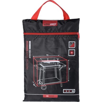Husa de protectie pentru gratar Progarden, 95x50 cm, inaltime 75 cm, poliester/poliuretan, impermeabila, protectie UV 30+, negru
