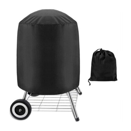Husa pentru gratar, rezistenta la apa si razele UV, policarbonat si poliester 600D Oxford, 71 x 73cm, XS, cu saculet depozitare, Negru