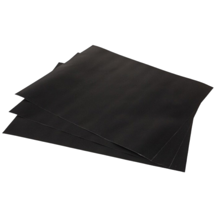 Set 3 folii antiaderente din teflon reutilizabile pentru cuptor, plita si gratar, 40 x 33 cm, Negru